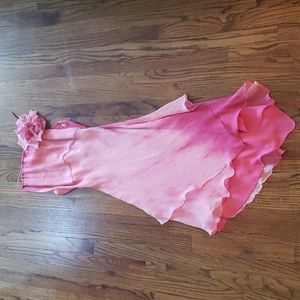 Assymetrical multi-colored pink Zara dress